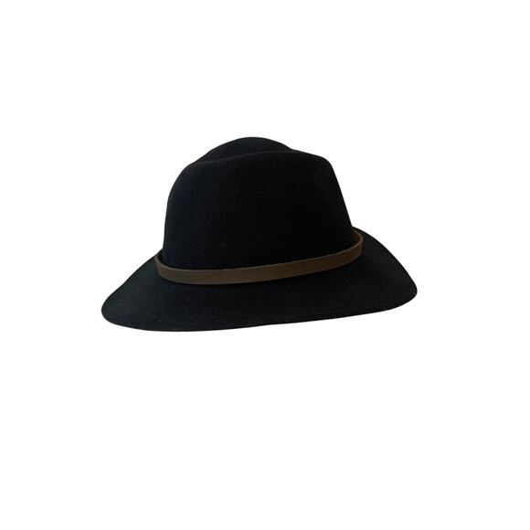 Bailey Light Felt Black Leather Banded Logo Safari Fedora Hat Mens 22 in Cir. - Picture 5 of 9